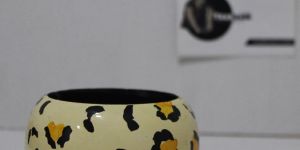 Wooden Bangle Printed Cheetah Pattern Designer Woman's Bangles Colored Ladies Bangles From Tradnary