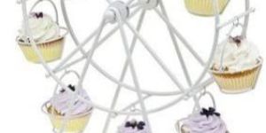 Wedding Party Dessert Serving White Iron Wheel Cupcakes Stands