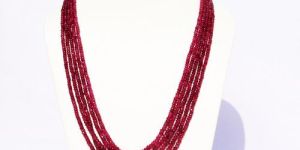 Ruby Gemstone Beads Necklace