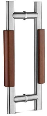 Stainless Steel & Wooden Glass Door Handle