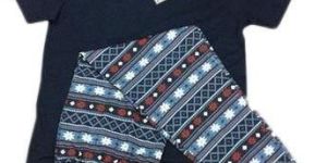 Mens Printed Pyjama T Shirt Set