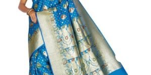 Red Banarasi Catlon Katan Silk With Silver Zari Weaved Bridal Saree With Dupatta Set.