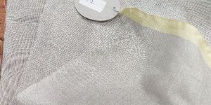 White Pure Heavy Silver Tissue Silk Dyeable Fabric