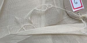 White Pure Mulmul Cotton Silk Dyeable Fabric