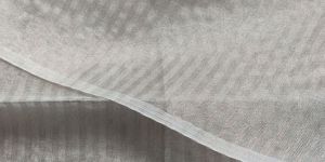 White Pure Organza Silk Staple Dyeable Fabric