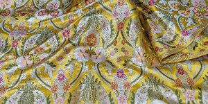 Embroidered Banarasi Kimkhab Silk Meena Brocade Fabric
