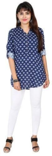 Ladies White Ankle Length Leggings