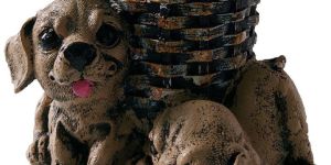 Puppy Table Top Decorative Planter