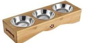 Wooden Pet Bowl Stand