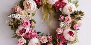 Artificial Rose Flower Wreath