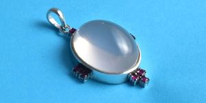 Sterling Silver Rose Quartz Ruby Spiritual Pendant