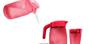 TRANSPARENT UNBREAKABLE LEMON JUICE JUG SET (PACK OF 6