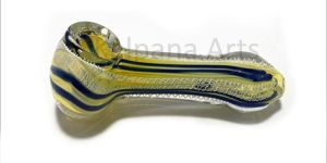 Silver Fumed Frit inside Work Glass Hand Pipe