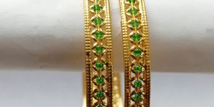 Metal Red Moti Bangles