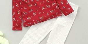 FLGMS 007 Girls Top & Pajama Set