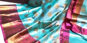Zari Weaving Banarasi Tissue Silk Saree