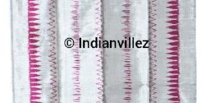 Grey & Pink Contemporary Odisha Handloom Ikat Silk Stole