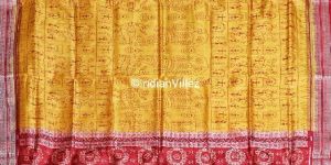 Haldi Kumyari Sambalpuri Ikat Silk Saree
