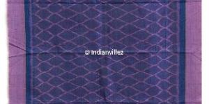 Navy Blue Contemporary Odisha Handloom Silk Stole
