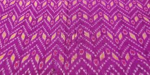 Pink Sambalpuri with Colorful Motif Cotton Ikat Handloom Fabric