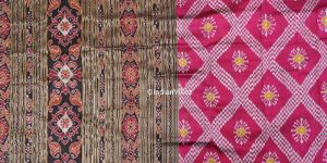 Royal Pink Tarabali Ikat Odisha Handloom Silk Saree