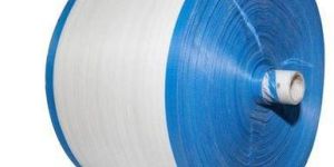 Polypropylene White & Blue Fabric Roll