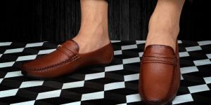 Neoron Mens Tan Loafer Shoes