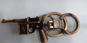 Pistol Copper Keychain