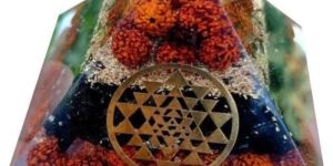 Rudraksh Tourmaline Orgonite Pyramid