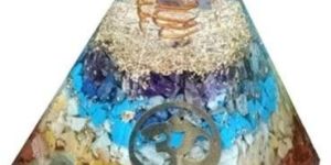Six Facet Diamond Orgone Pyramid