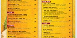 Food Menu Printing Services