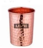 Hammered Finish Copper Glass