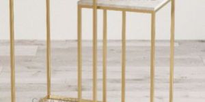 White Quartz Nested Side Table