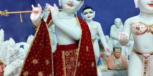 Vitthal Rukmini Marble Statue