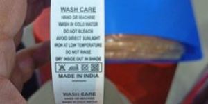 Taffeta Wash Care Labels