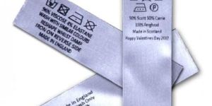Satin Wash Care Labels