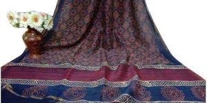 Block Chanderi Silk Saree