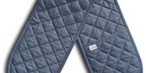 Grey Cotton Double Oven Mitt