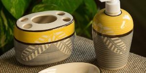 Printed Ceramic Bathroom Set