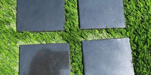 Black Shungite Square Coaster