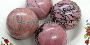 Gemstone Rhodonite Agate Ball Sphere