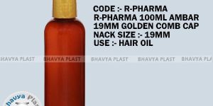 r-pharma 100ml amber golden comb cap bottle