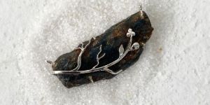 Raw Blue Kyanite Silver Pendant