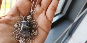 Smoky Quartz Silver Pendant