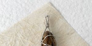 Tiger Eye Tumble Silver Pendant