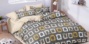 Cotton Printed Olive Green Bed Comforter Set