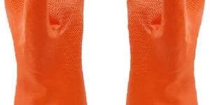 Orange Rubber Gloves