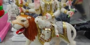 Marble Sherawali Mata Statue