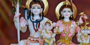 Marble Shiv Parivar Statue