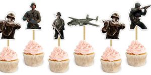World War Cup Cake Topper